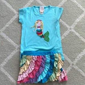 Lemon Loves Lime skort set. Size 7.